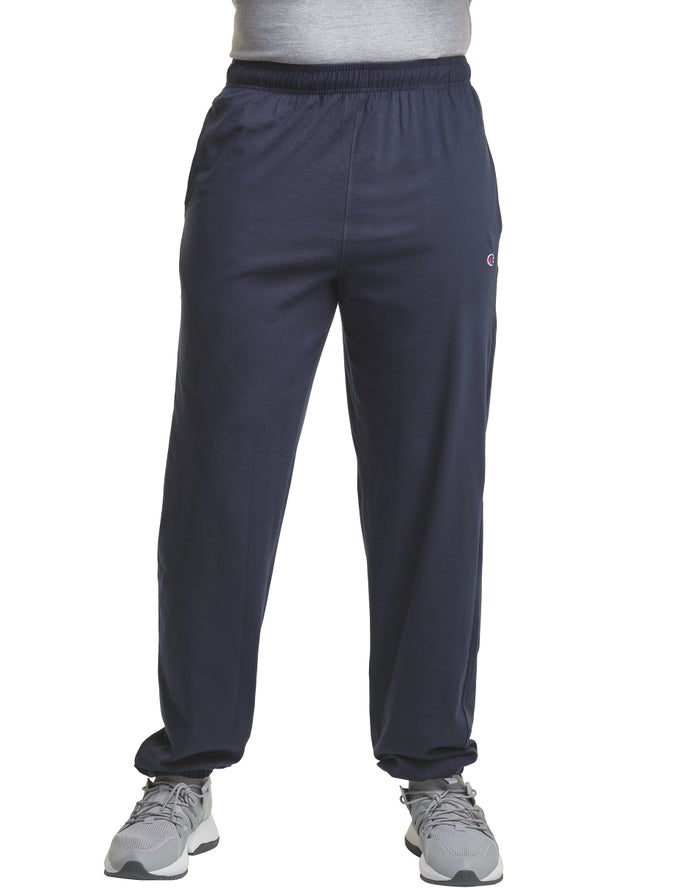 Pantalones Champion Hombre - Big & Tall Cotton Jersey ( Azul Marino ) 1365740-YM